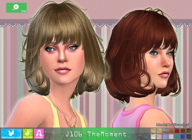Sims 4 J106 TheMoment hair (free) at Newsea Sims 4