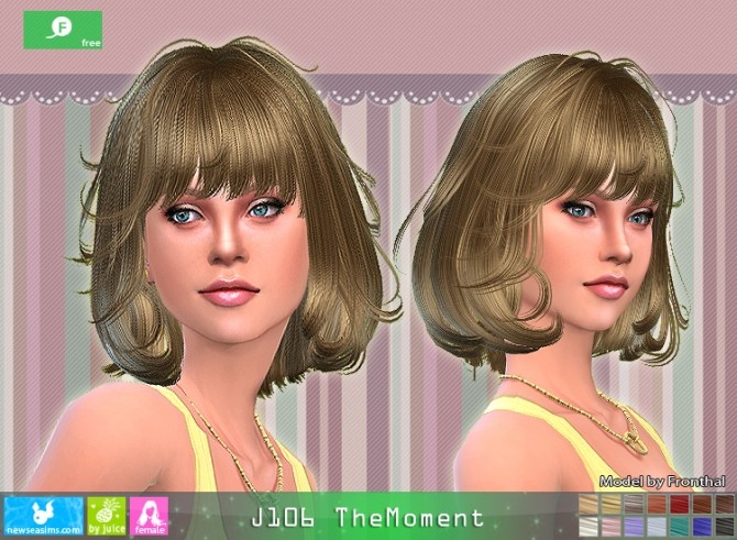 Sims 4 J106 TheMoment hair (free) at Newsea Sims 4