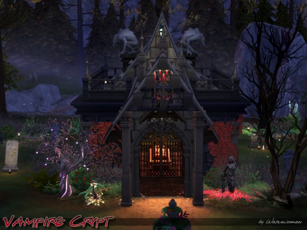 Sims 4 Vampire Crypt by Waterwoman at Akisima