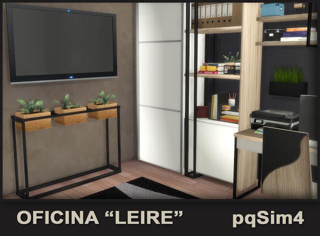 Sims 4 Leire office by Mary Jiménez at pqSims4