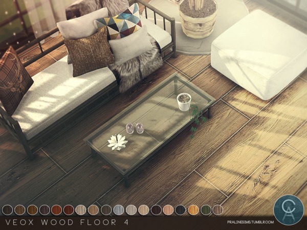 Sims 4 VEOX Wood Floor 4 by Pralinesims at TSR