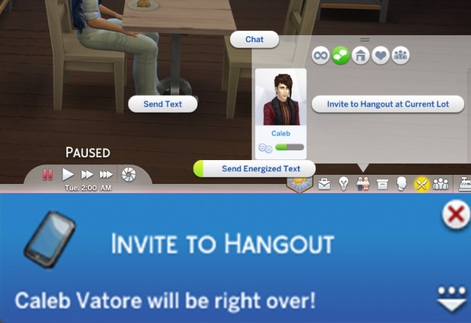 Sims 4 Chat and Invite In For Vampires Fix by Tiger3018 at Mod The Sims