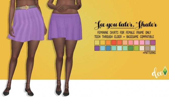 Sims 4 See you Later Skater Skirt at Deetron Sims