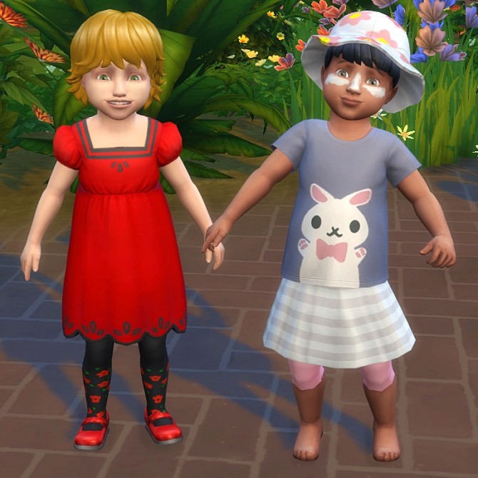 Sims 4 Various Socks, Tights and Facepaint converted for Toddlers by K9DB at Mod The Sims
