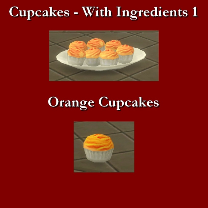 Custom Food Cupcakes with Ingredients 1 by Leniad at Mod The Sims