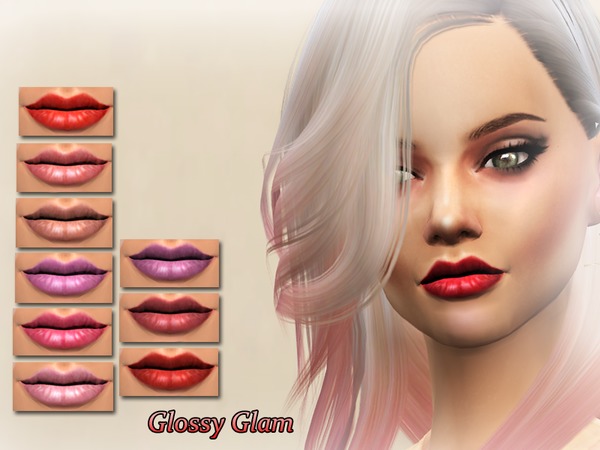 Sims 4 Glossy Glam Lipstick by Kitty.Meow at TSR
