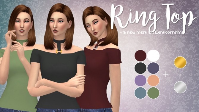 Sims 4 Ring Top by xEenhoornx at SimsWorkshop