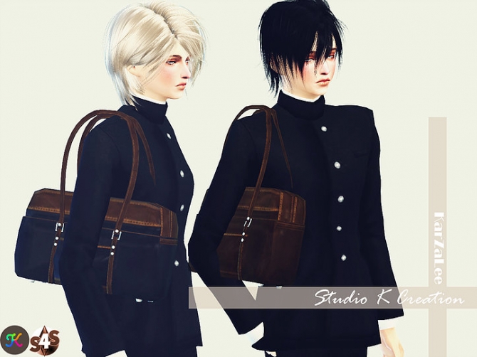 School bag shoulder version at Studio K-Creation » Sims 4 Updates