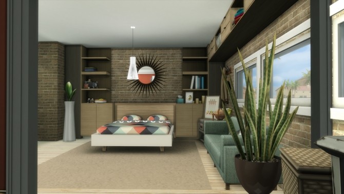 Sims 4 Mid Century Breeze house by TVRdesigns at TSR