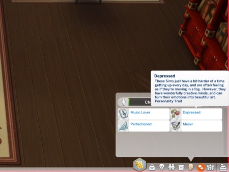 Depressed Trait by saphryn at Mod The Sims