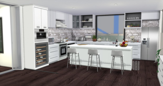 Sims 4 Modern Kitchen at AymiasSims