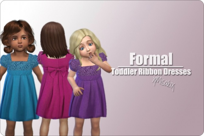 Sims 4 Ribbon dress at xMisakix Sims