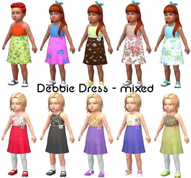 Sims 4 Debbie dress by Delise at Sims Artists