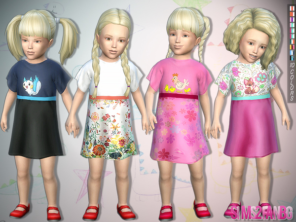 Sims 4 290 Toddler Dress by sims2fanbg at TSR