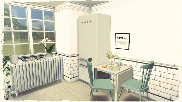 Sims 4 Small Nordic Kitchen at Dinha Gamer