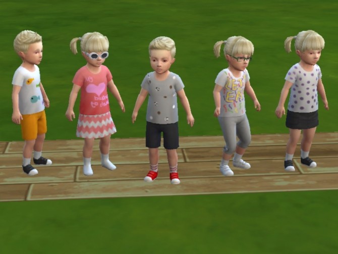 Sims 4 5 toddler t shirt recolors by sarah31537 at Mod The Sims