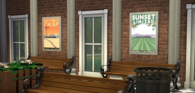 Sims 4 Amtrak Flagship Route Posters by eastwind580 at Mod The Sims