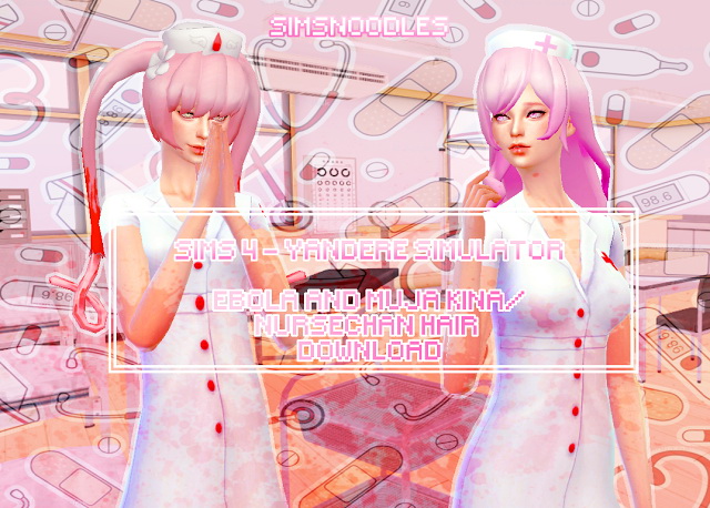 Sims 4 Muja Kina Nurse Chan Ebola Chan Hairs at SimsNoodles