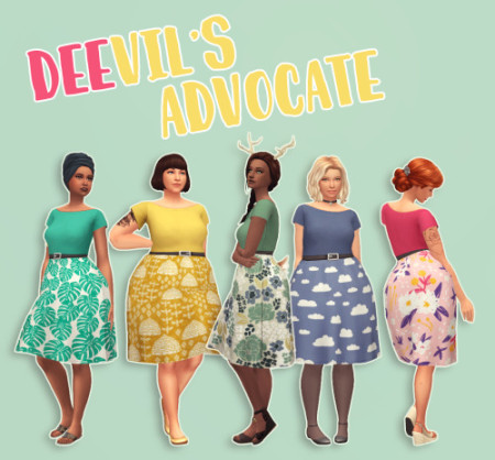 DEEvil’s Advocate dress at Hamburger Cakes » Sims 4 Updates