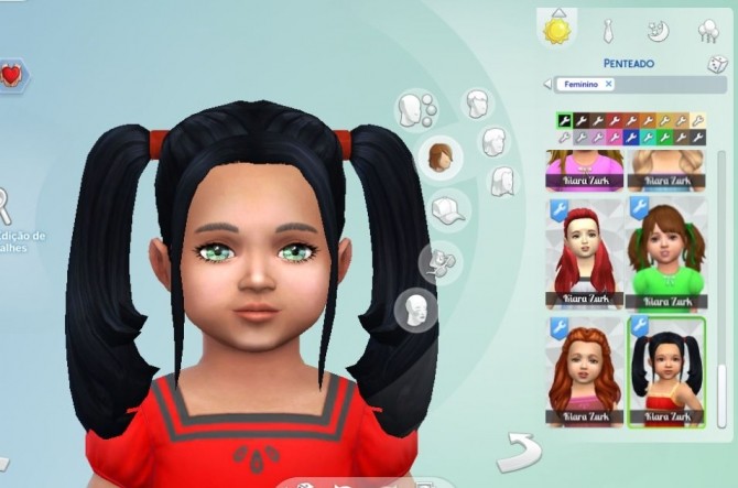 Sims 4 Harley Quinn Hair for Toddlers at My Stuff