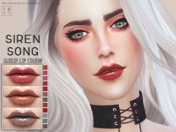 Sims 4 Siren Song Glossy Lip Colour by Screaming Mustard at TSR