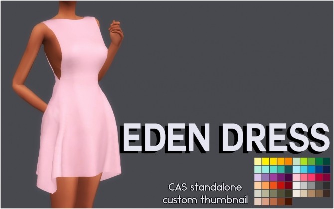 Sims 4 Eden Dress by Sympxls at SimsWorkshop