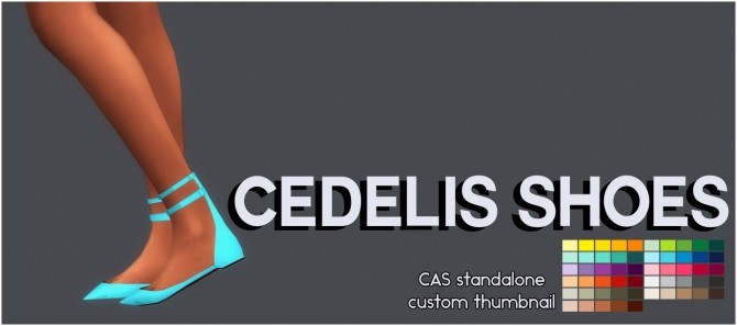 Sims 4 Cedelis Shoes by Sympxls at SimsWorkshop
