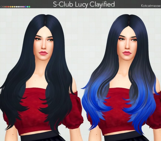 Sims 4 S Club Lucy Hair Clayified at KotCatMeow