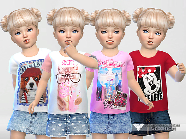 Sims 4 Selfie Toddler Collection by Pinkzombiecupcakes at TSR