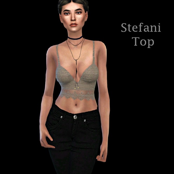 Sims 4 Stefani Top at Leo Sims