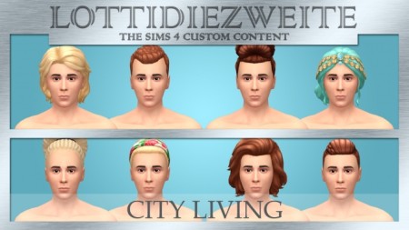 City Living Male Hair Recolours by lottidiezweite at SimsWorkshop