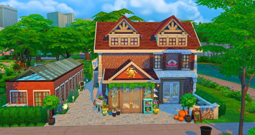 Sims 4 Pancakes Grocery Shop no CC at ChiLLis Sims