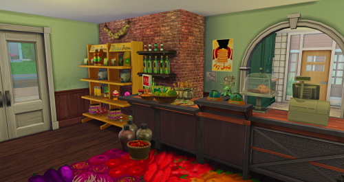 Sims 4 Pancakes Grocery Shop no CC at ChiLLis Sims