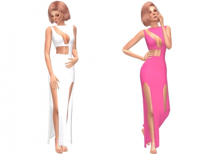 Sims 4 Jadelyn Dress by itsleeloo at TSR