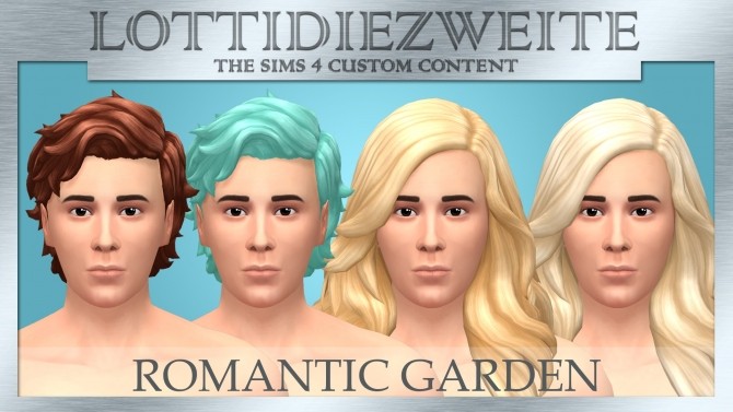 Sims 4 Romantic Garden male hairs recoloured by lottidiezweite at SimsWorkshop