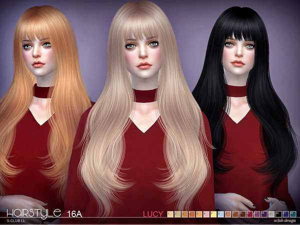 Sims 4 Lucy n16A hair by S Club at TSR