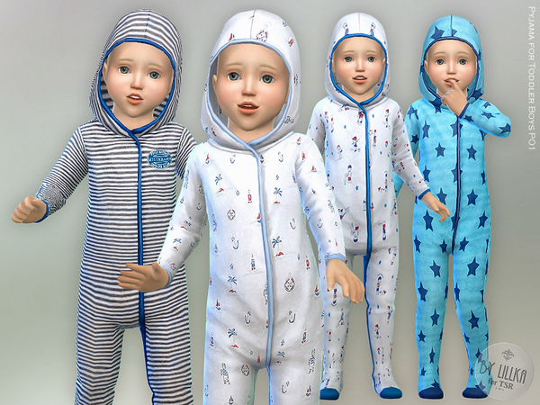 Sims 4 Pyjama for Toddler Boys P01 by lillka at TSR