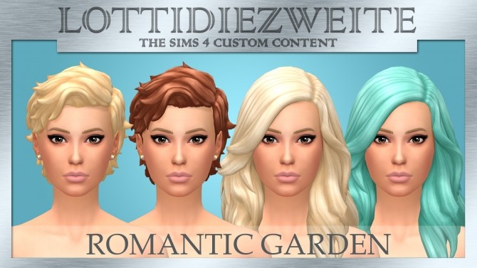 Sims 4 Romantic Garden female hairs recoloured by lottidiezweite at SimsWorkshop