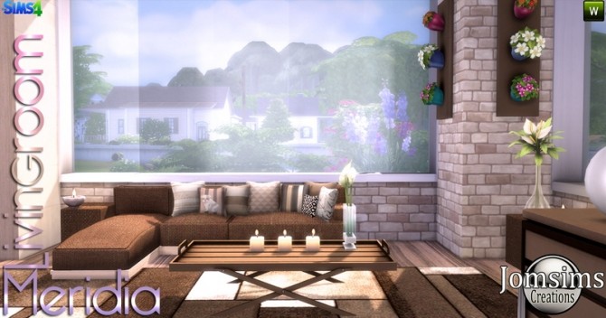 Sims 4 Meridia Living room at Jomsims Creations