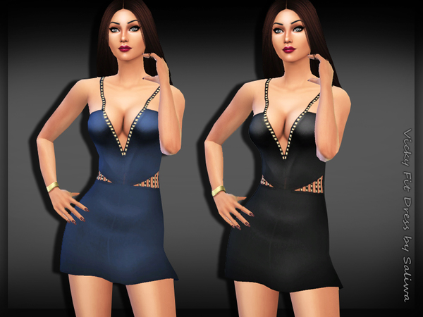 Sims 4 Vicky Fit Dress by Saliwa at TSR