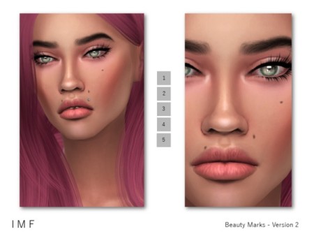 IMF Beauty Marks Version 2 F/M by IzzieMcFire at TSR