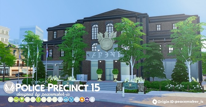 Sims 4 Police Precinct 15 by Peacemaker IC at Simsational Designs