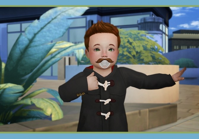 Sims 4 Pacifier Mustache for toddlers at Soloriya