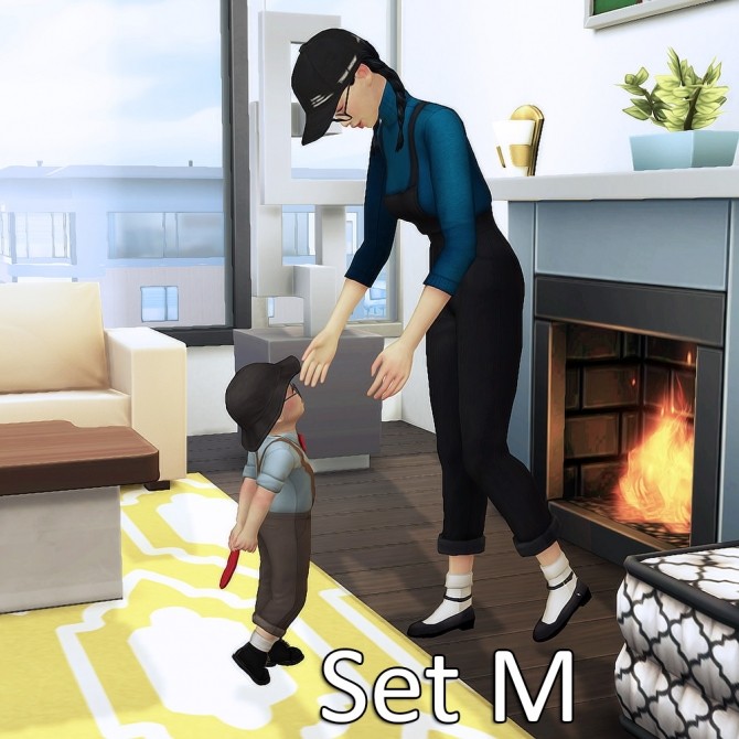 Sims 4 Qnie Family Pose N03 & Heart Accessory at qvoix – escaping reality