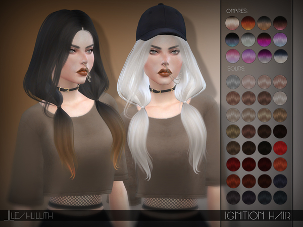 Sims 4 Ignition Hair by Leah Lillith at TSR