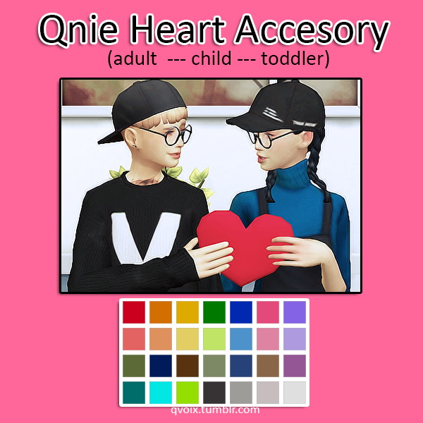 Sims 4 Qnie Family Pose N03 & Heart Accessory at qvoix – escaping reality