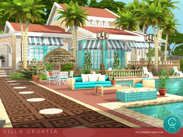 Sims 4 Villa Croatia by Pralinesims at TSR