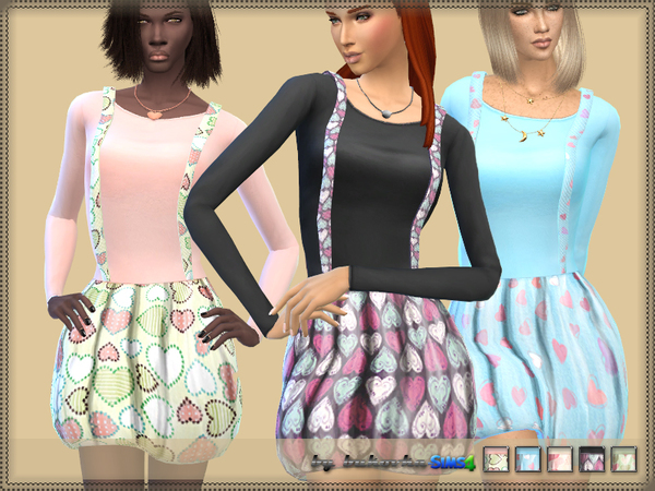 Sims 4 Dress & Straps by bukovka at TSR