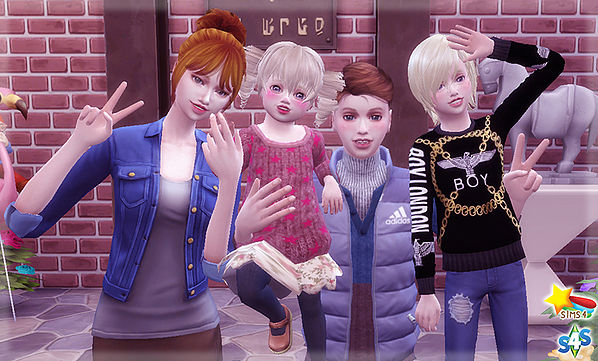 Sims 4 Family Pose 05 at A luckyday