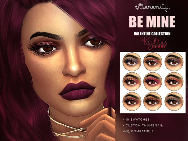 Sims 4 Diary Eyeshadows F by serenity cc at TSR